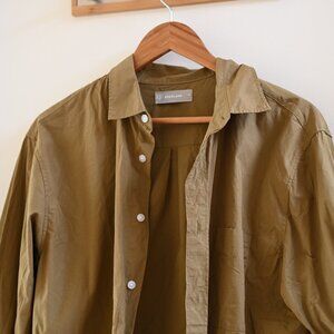 Everlane Relaxed Poplin Shirt (M) Olive